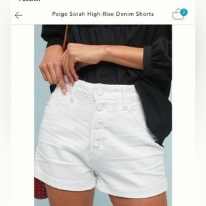 Paige Sarah High Rise Shorts - Size 28